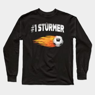 Fußball nummer 1 Stürmer Fußballer Long Sleeve T-Shirt